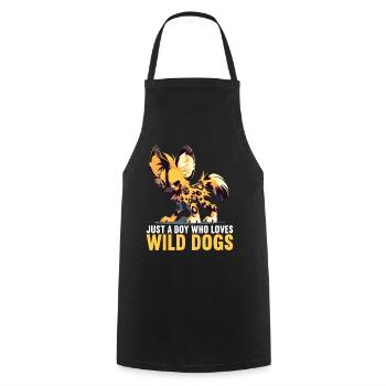 Wild Dogs Wild Dog - Cooking Apron - black - Front - AI Model Male 185 dark (185cm)