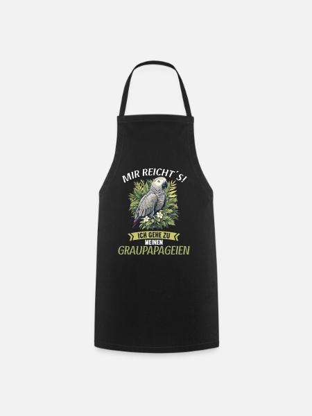 Graupapageien Graupapagei - Kochschürze - Schwarz