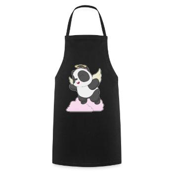 Ailes d’ange de panda - Tablier de cuisine - noir - Devant - AI Model Male 185 dark (185cm)