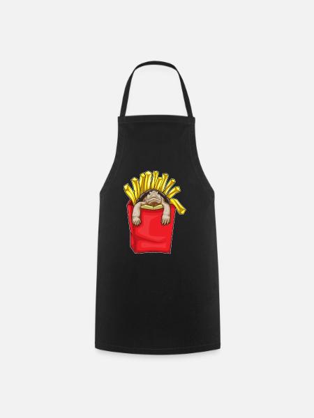 Schildkröte Pommes frites - Kochschürze - Schwarz
