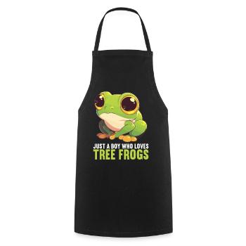 Tree Frog Baumfrösche Baumfrosch - Kochschürze - Schwarz - Vorne - AI Model Male 185 dark (185cm)