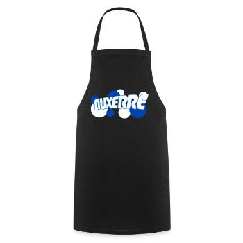 Auxerre Retro Typo Bleu - Tablier de cuisine - noir - Devant - AI Model Male 185 dark (185cm)