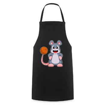 Maus Basketballspieler Basketball - Kochschürze - Schwarz - Vorne - AI Model Male 185 dark (185cm)
