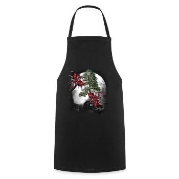 Dragon Dragon Fable Medieval Fairy Tale Myth - Cooking Apron - black - Front - AI Model Male 185 dark (185cm)