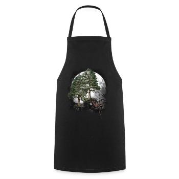 Halloween spider spiders forest dwellers - Cooking Apron - black - Front - AI Model Male 185 dark (185cm)