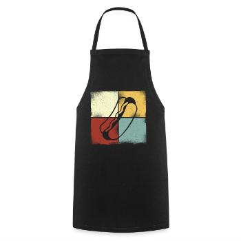 Hot Dog Adulte Vintage Rétro - Tablier de cuisine - noir - Devant - AI Model Male 185 dark (185cm)