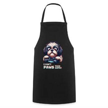 Design cool pour le Shih Tzu et les jeux vidéo - Tablier de cuisine - noir - Devant - AI Model Male 185 dark (185cm)