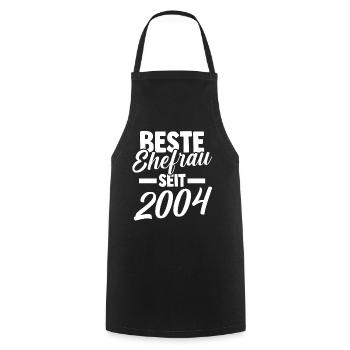 Valentine's Day Best Wife Since 2004 - Cooking Apron - black - Front - AI Model Male 185 dark (185cm)