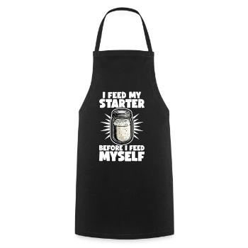 Sourdough Starter Sourdough Bread Bread Baking - Cooking Apron - black - Front - AI Model Male 185 dark (185cm)