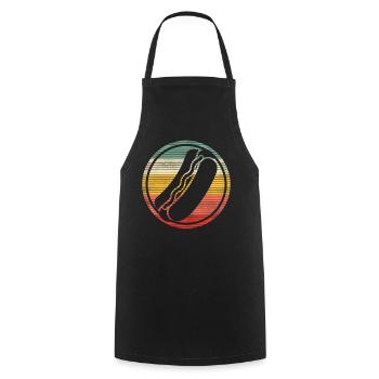 Hot Dog Adulte Rétro Vintage - Tablier de cuisine - noir - Devant - AI Model Male 185 dark (185cm)