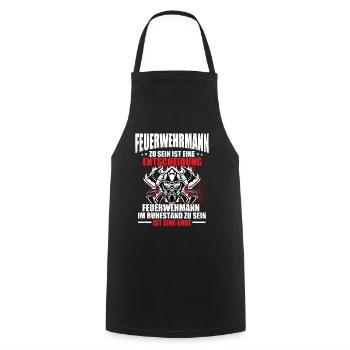 Fire Brigade, Retirement, Retirement, Farewell Firefighter - Cooking Apron - black - Front - AI Model Male 185 dark (185cm)