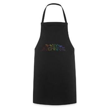 Capoeira LGBT Regenbogen Capoeirista Ginga Tanz - Kochschürze - Schwarz - Vorne - AI Model Male 185 dark (185cm)