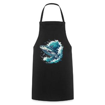 Tuna Thunfische Thunfisch - Cooking Apron - black - Front - AI Model Male 185 dark (185cm)