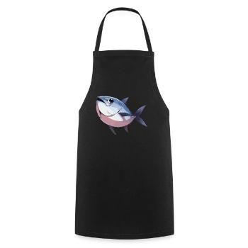 Tuna Thunfische Thunfisch - Cooking Apron - black - Front - AI Model Male 185 dark (185cm)