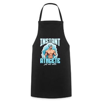 Swimmer Instant Athlete Just Add Water Triathlon - Cooking Apron - black - Front - AI Model Male 185 dark (185cm)