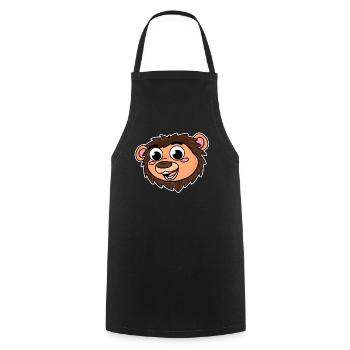 Lion Head Animal - Cooking Apron - black - Front - AI Model Male 185 dark (185cm)