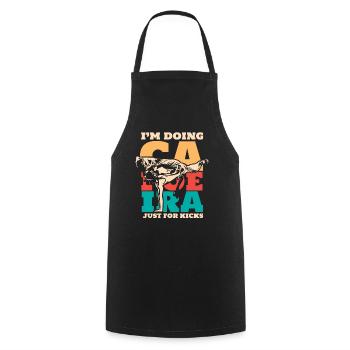 Doing Capoeira For Kicks Capoeirista Ginga Dance - Cooking Apron - black - Front - AI Model Male 185 dark (185cm)