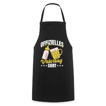 Chemise officielle de la fête des pères Papa Fête des pères Funny Pa - Tablier de cuisine - noir - Devant - AI Model Male 185 dark (185cm)