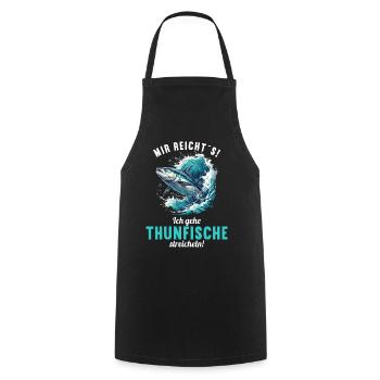 Tuna Thunfische Thunfisch - Kochschürze - Schwarz - Vorne - AI Model Male 185 dark (185cm)