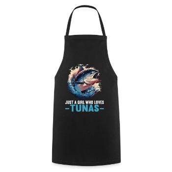 Tuna Thunfische Thunfisch - Cooking Apron - black - Front - AI Model Male 185 dark (185cm)
