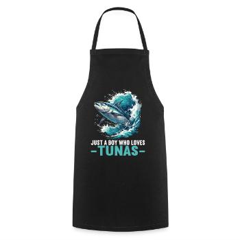 Tuna Thunfische Thunfisch - Cooking Apron - black - Front - AI Model Male 185 dark (185cm)