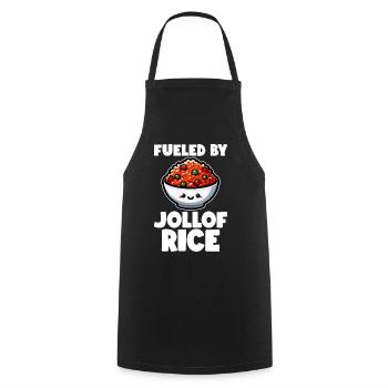 Riz Jollof - Tablier de cuisine - noir - Devant - AI Model Male 185 dark (185cm)
