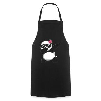 Panda Panda Bear Funny - Cooking Apron - black - Front - AI Model Male 185 dark (185cm)