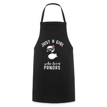 Panda Panda Ours Drôle - Tablier de cuisine - noir - Devant - AI Model Male 185 dark (185cm)