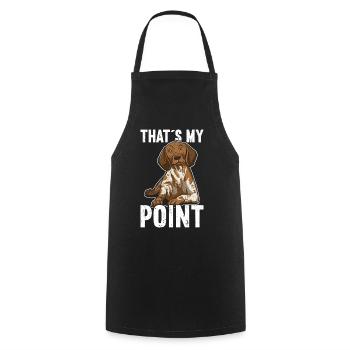 German Shorthaired Pointer Dog - Cooking Apron - black - Front - AI Model Male 185 dark (185cm)