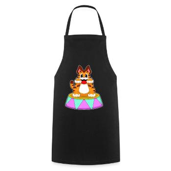 Cirque du tigre - Tablier de cuisine - noir - Devant - AI Model Male 185 dark (185cm)