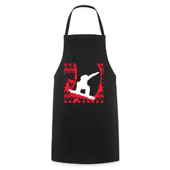 Winter season Skiers Skiing Winter sports - Cooking Apron - black - Front - AI Model Male 185 dark (185cm)
