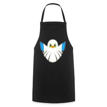 Bird Halloween Ghost - Cooking Apron - black - Front - AI Model Male 185 dark (185cm)