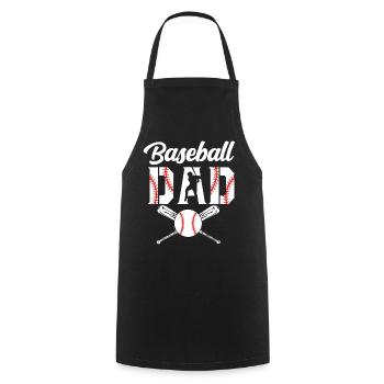 Baseball Dad Emblem Tee - Cooking Apron - black - Front - AI Model Male 185 dark (185cm)