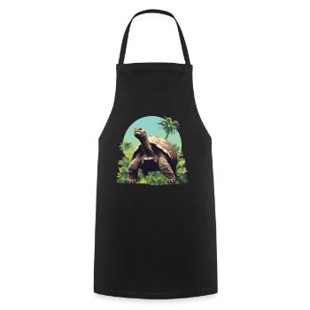 Giant tortoises Giant tortoise - Cooking Apron - black - Front - AI Model Male 185 dark (185cm)