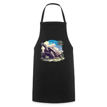 Giant tortoises Giant tortoise - Cooking Apron - black - Front - AI Model Male 185 dark (185cm)