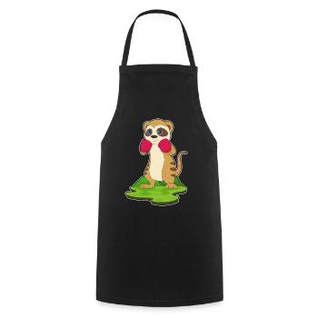 Gants de boxe Meerkat Boxer - Tablier de cuisine - noir - Devant - AI Model Male 185 dark (185cm)