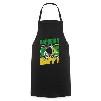 La capoeira me rend heureux Capoeirista Ginga Dance - Tablier de cuisine - noir - Devant - AI Model Male 185 dark (185cm)