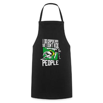 I Do Capoeira So I Don't Kick People Ginga Dance - Cooking Apron - black - Front - AI Model Male 185 dark (185cm)