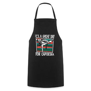 C’est un grand jour pour la Capoeira Capoeirista Ginga - Tablier de cuisine - noir - Devant - AI Model Male 185 dark (185cm)