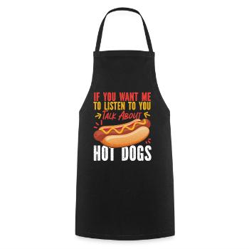 Hot Dog Adult If You Want Me To - Kochschürze - Schwarz - Vorne - AI Model Male 185 dark (185cm)