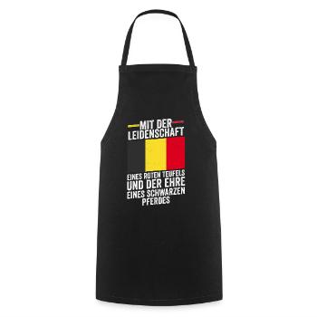 Belge Belgique - Tablier de cuisine - noir - Devant - AI Model Male 185 dark (185cm)