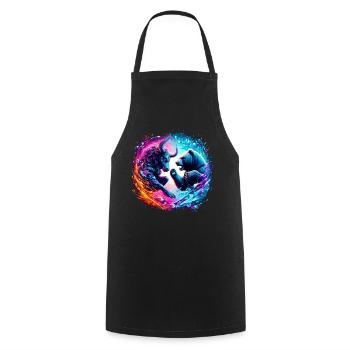 Bull vs Bear Exchange Battle - Cooking Apron - black - Front - AI Model Male 185 dark (185cm)