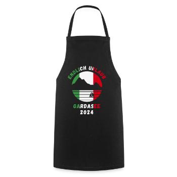 Gardasee Urlaub 2024 Lago Di Garda Italien Idee - Kochschürze - Schwarz - Vorne - AI Model Male 185 dark (185cm)