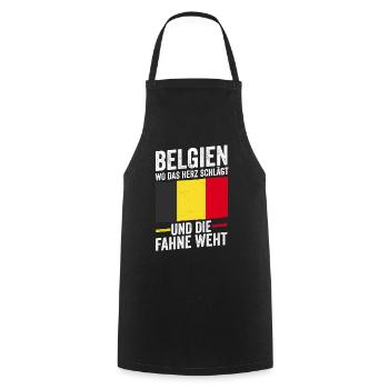 Belgier Belgisch Belgien - Kochschürze - Schwarz - Vorne - AI Model Male 185 dark (185cm)
