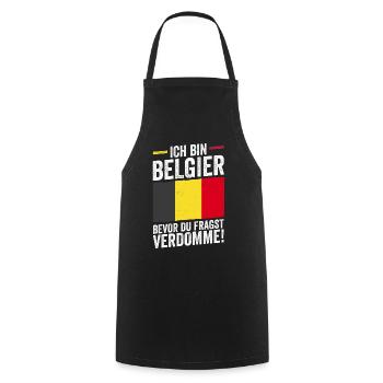 Belgier Belgisch Belgien - Kochschürze - Schwarz - Vorne - AI Model Male 185 dark (185cm)