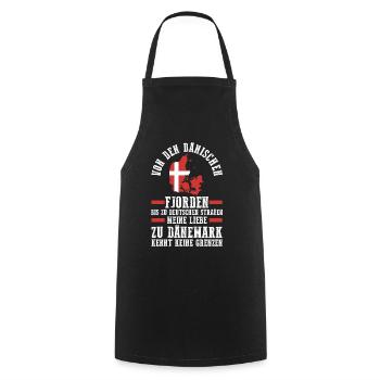 Danes Danish Denmark - Cooking Apron - black - Front - AI Model Male 185 dark (185cm)