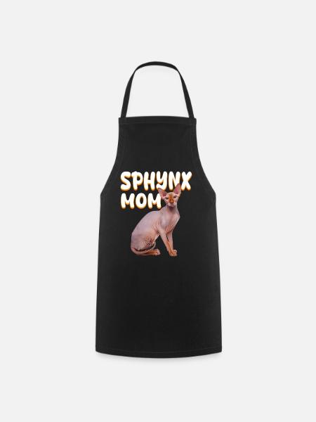 Sphynx Katzen Mama, Katzenliebhaber Nacktkatze - Kochschürze - Schwarz