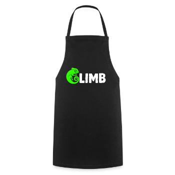 Bouldering, climbing, free climbing Chameleon Boulder - Cooking Apron - black - Front - AI Model Male 185 dark (185cm)