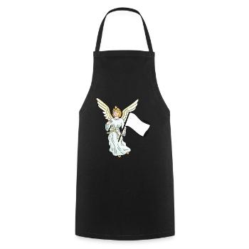 Angel World Peace Flag Peace - Cooking Apron - black - Front - AI Model Male 185 dark (185cm)