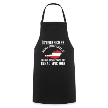 Austrians Austria - Cooking Apron - black - Front - AI Model Male 185 dark (185cm)